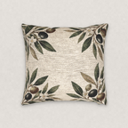 Olive Branch Woven Throw Pillow