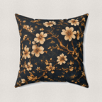 Oil Lamp Floral Throw Pillow