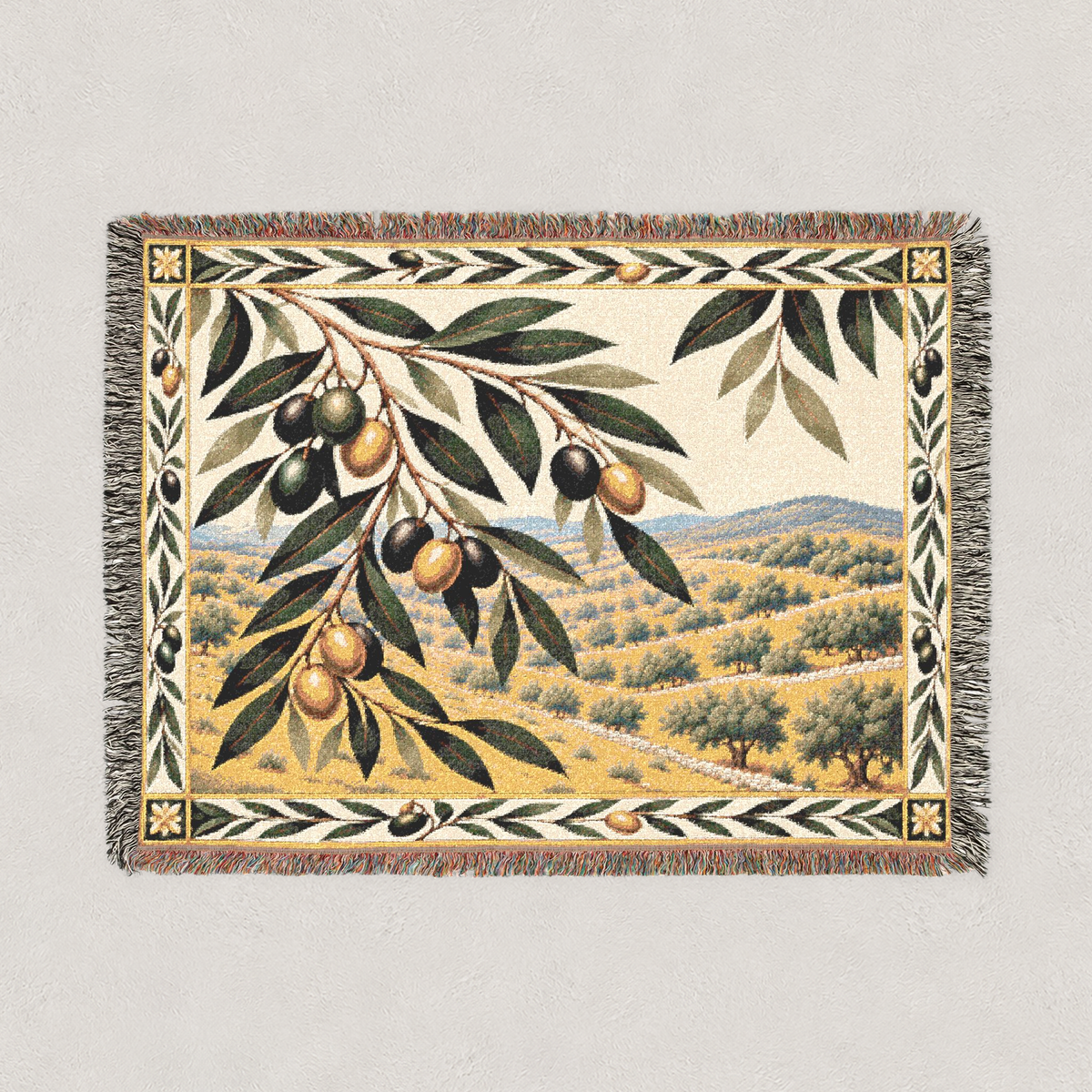 Olive Grove Woven Blanket Landscape