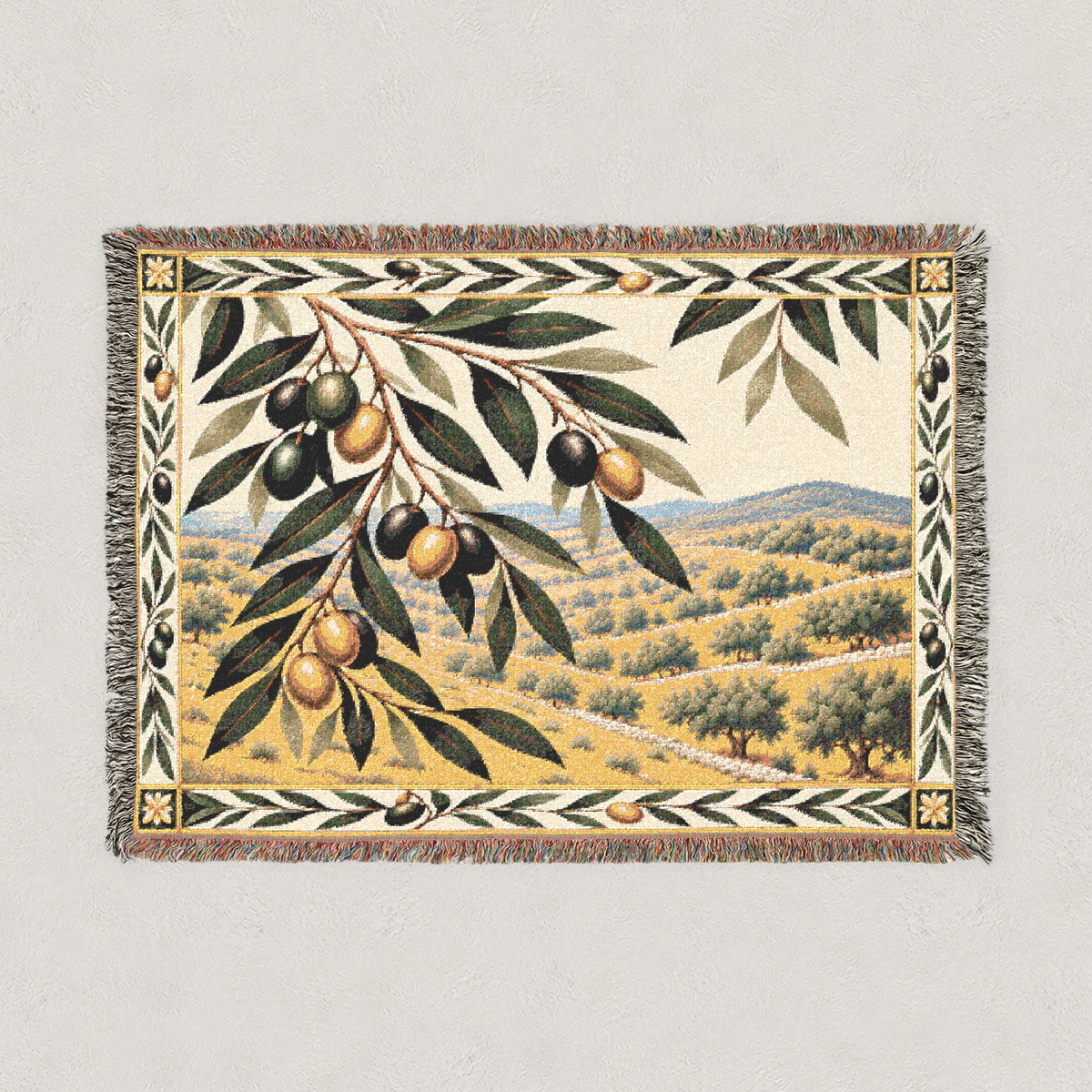 Olive Grove Woven Blanket Landscape
