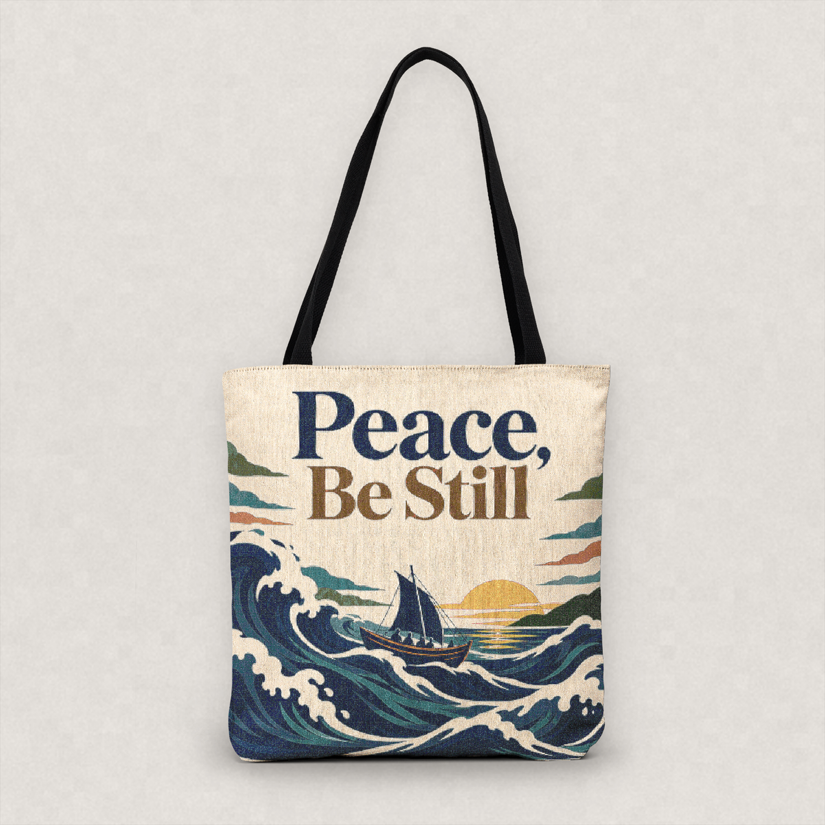 Peace Be Still Woven Tote Bag