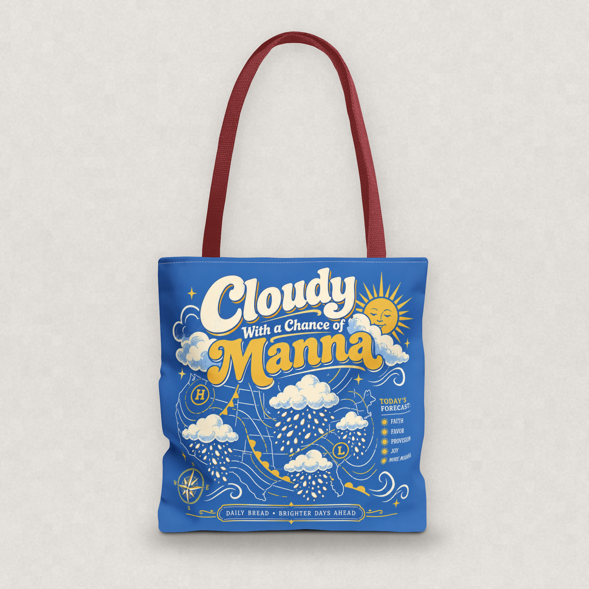 Cloudy With a Chance of Manna Tote Bag