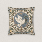 Dove and Olive Branch Woven Throw Pillow