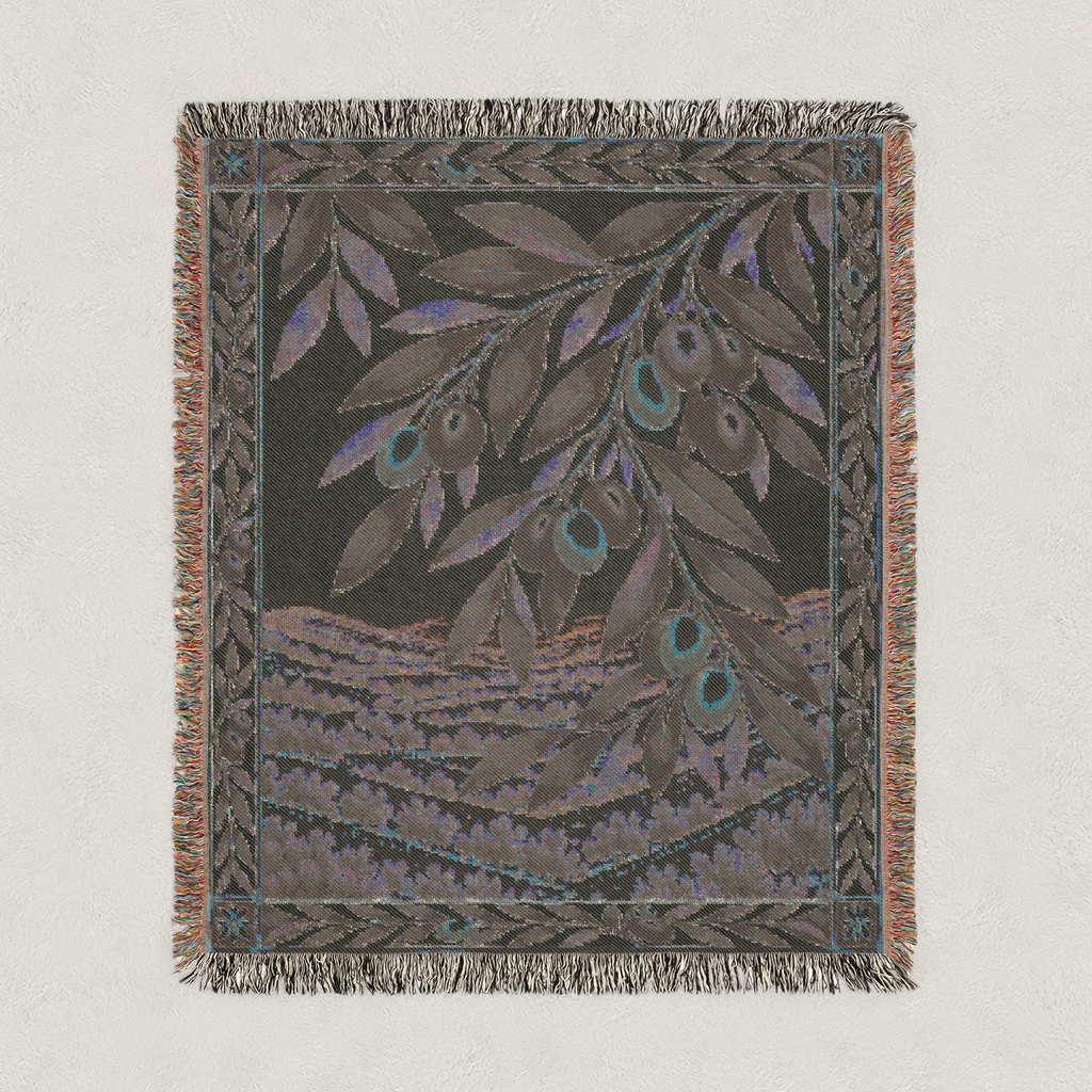 Olive Grove Woven Blanket Portrait