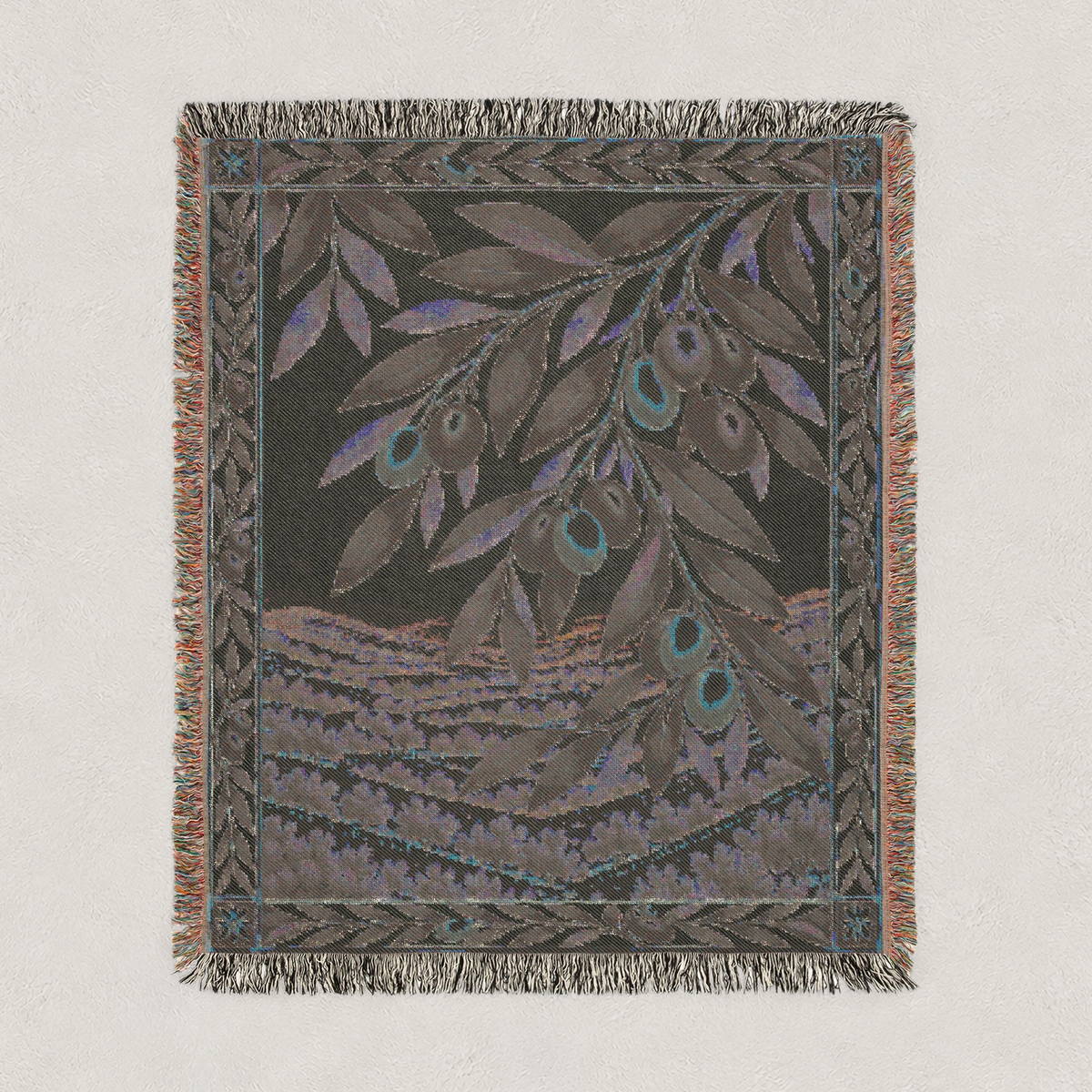 Olive Grove Woven Blanket Portrait
