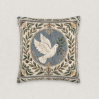 Dove and Olive Branch Woven Throw Pillow