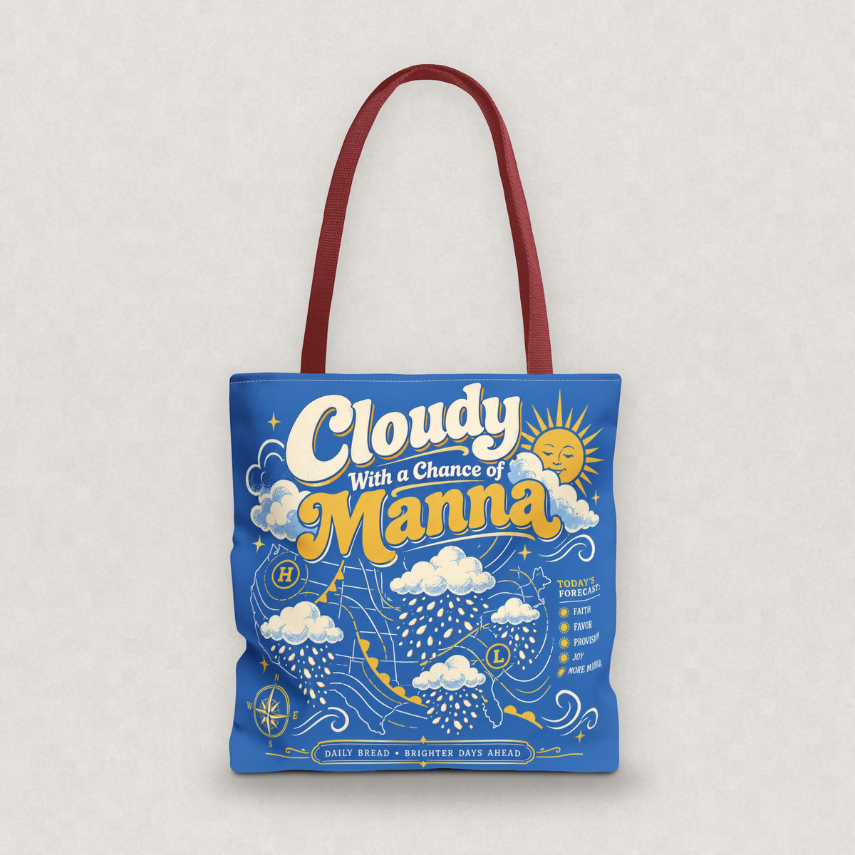 Cloudy With a Chance of Manna Tote Bag
