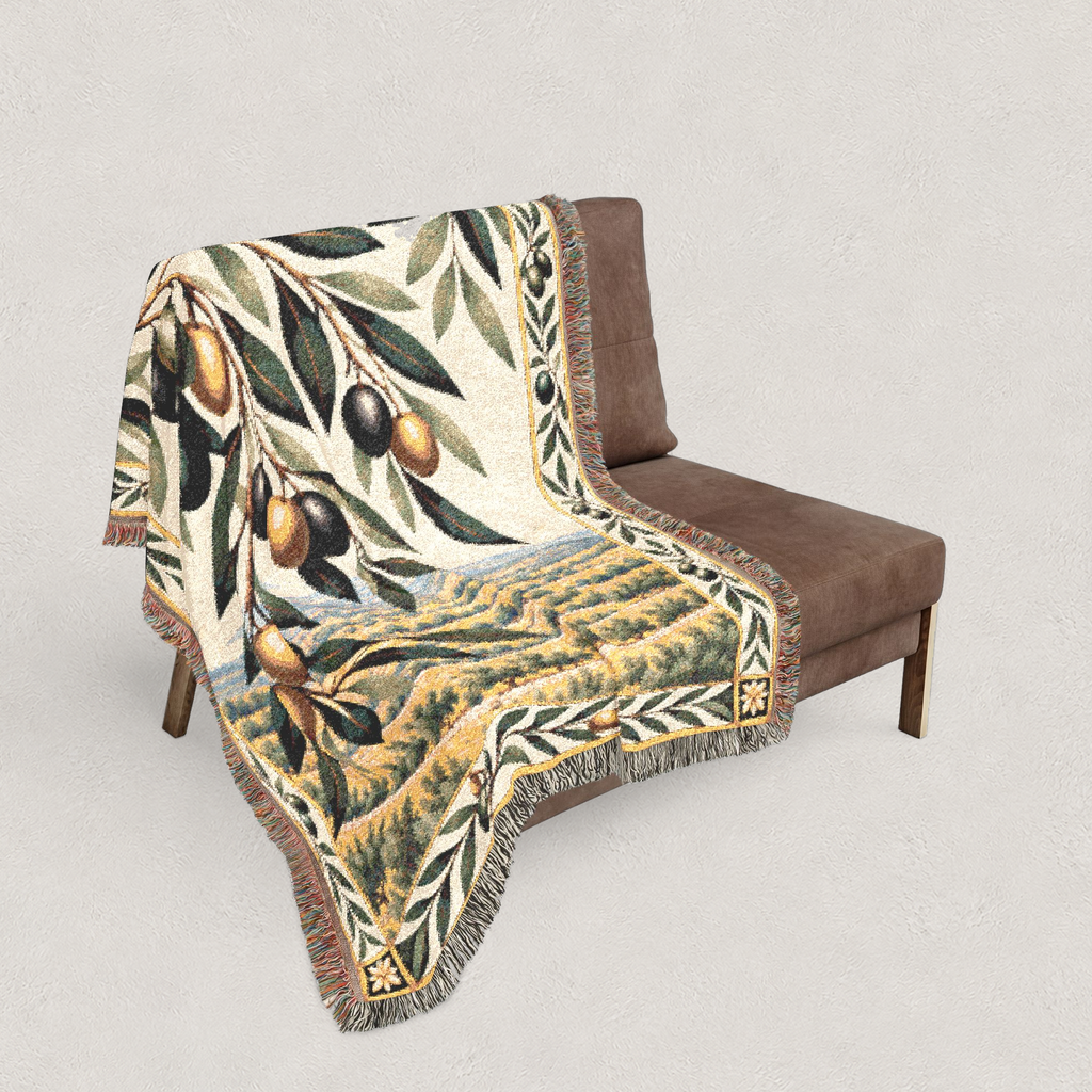 Olive Grove Woven Blanket Portrait