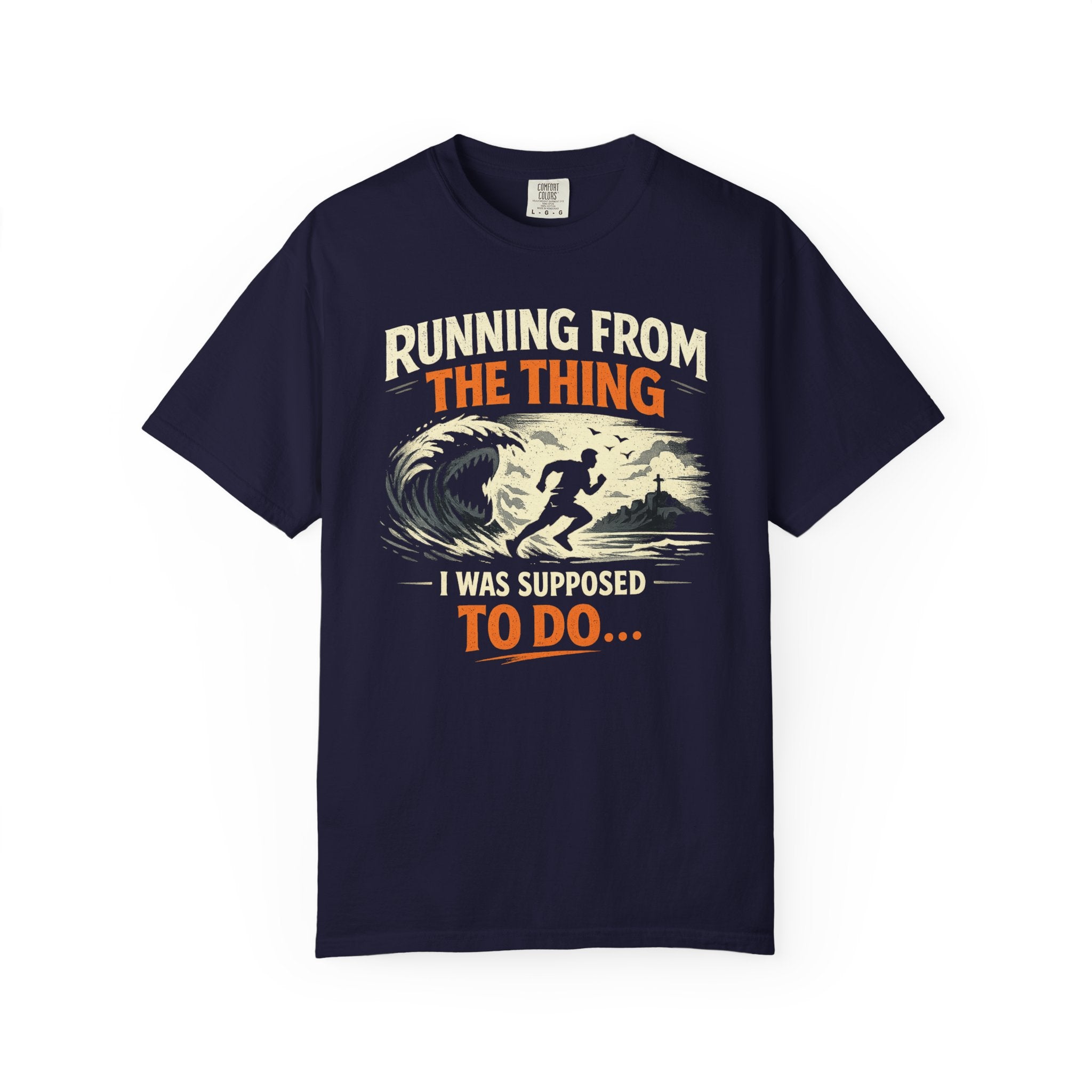 Running From the Thing Male T-Shirt