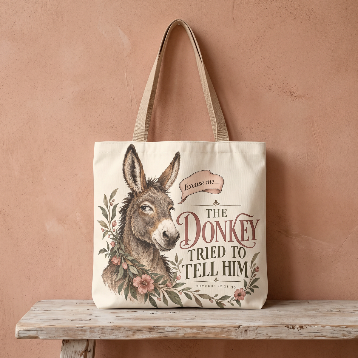 The Donkey Tried to Tell Him Tote Bag