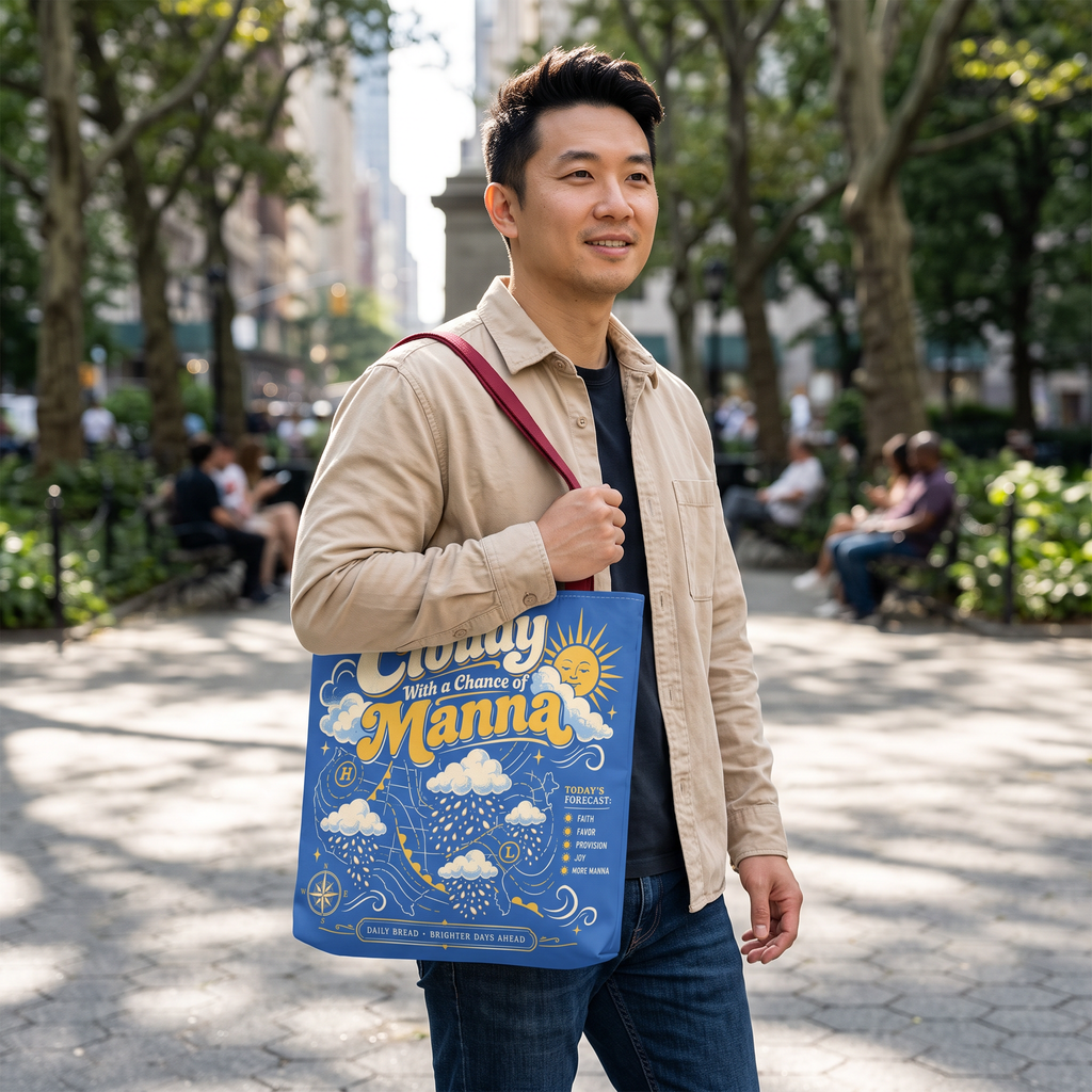 Cloudy With a Chance of Manna Tote Bag