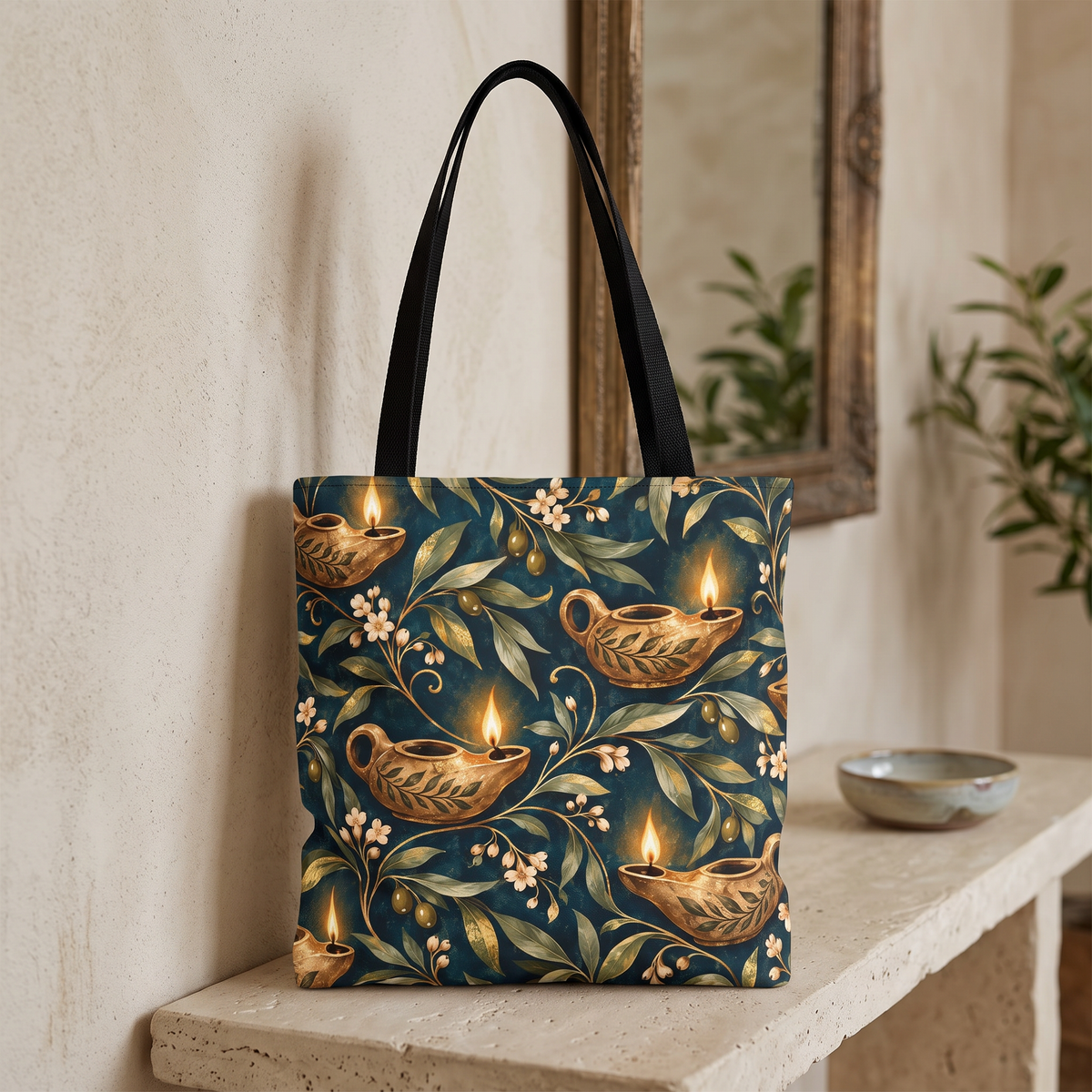Oil Lamp Tote Bag
