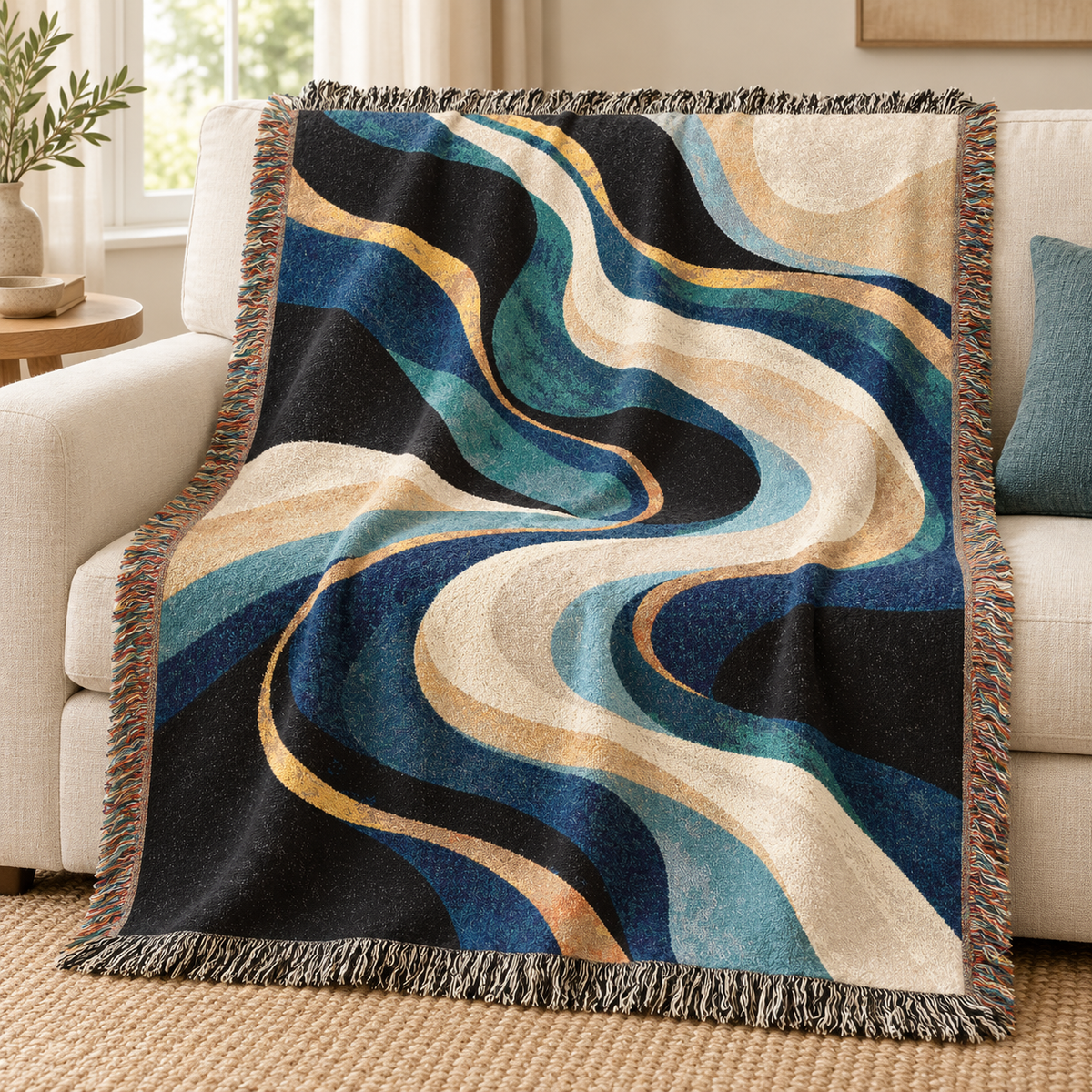 Living Water Woven Blanket