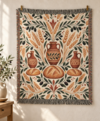 Bread and Olive Woven Blanket