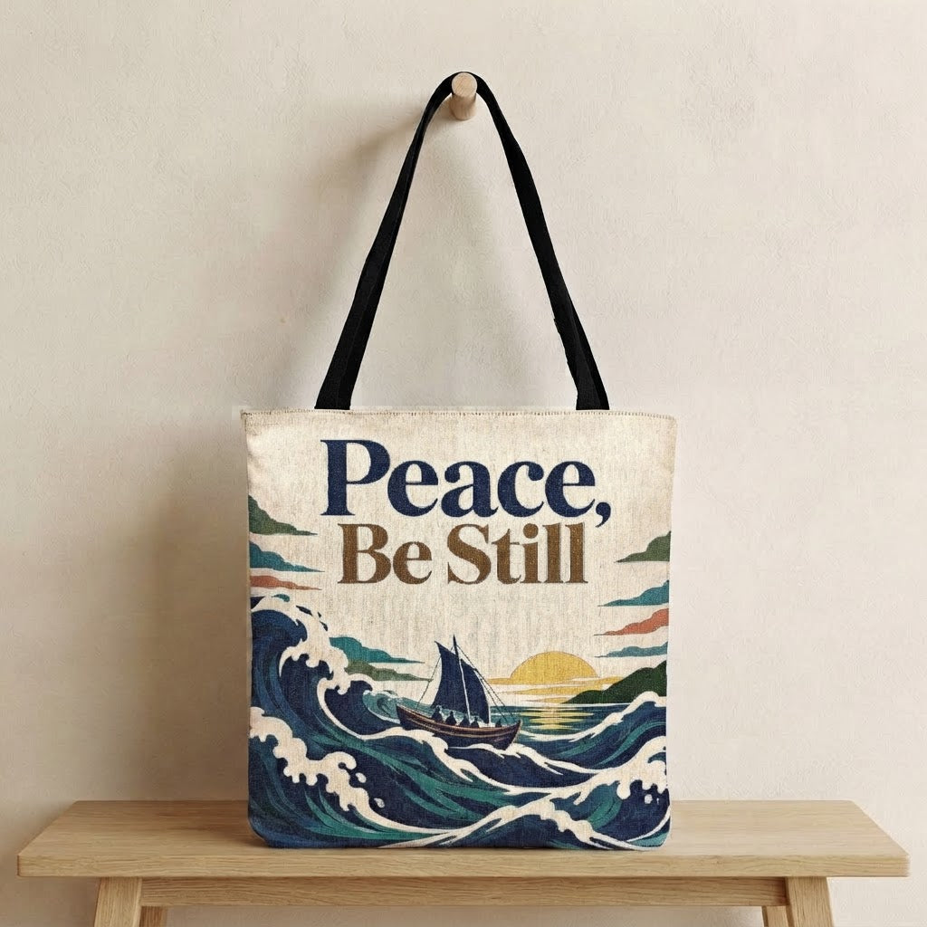 Peace Be Still Woven Tote Bag
