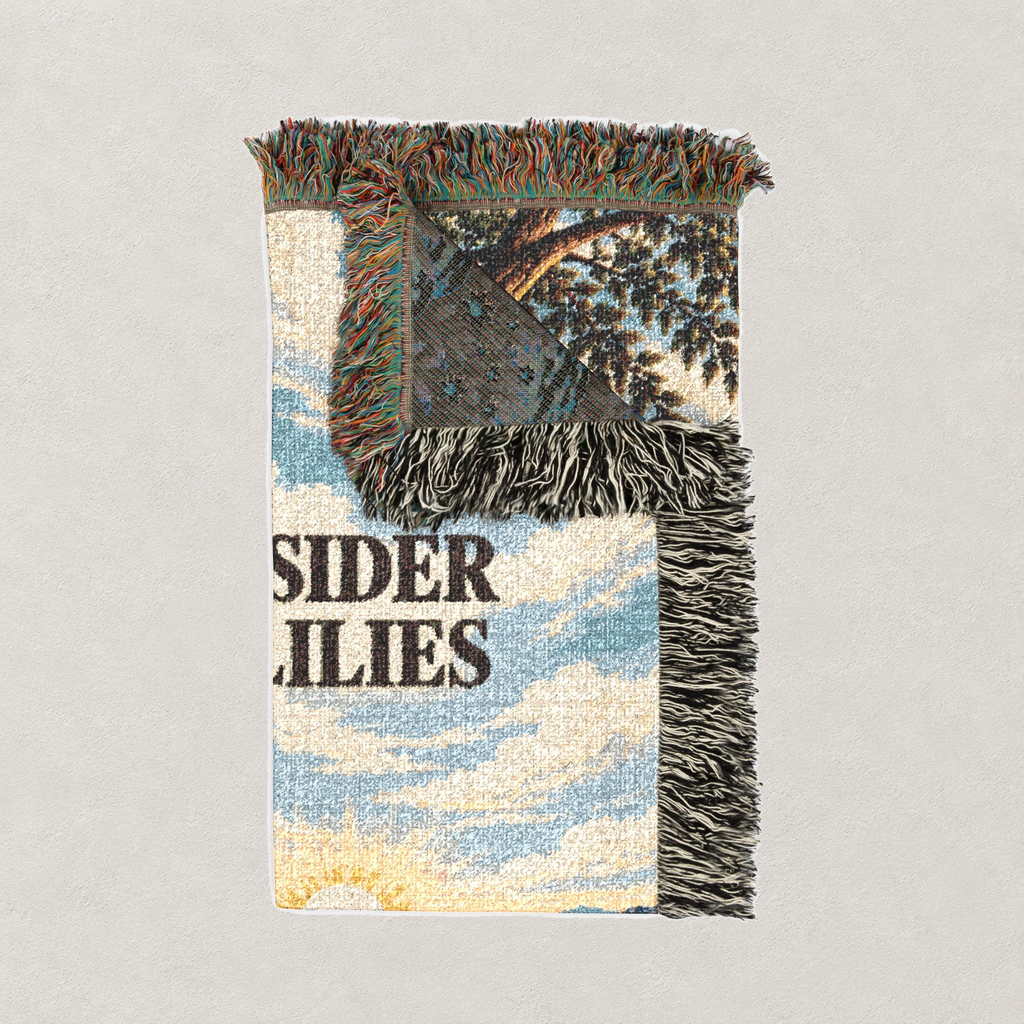 Consider the Lilies Woven Blanket — Portrait