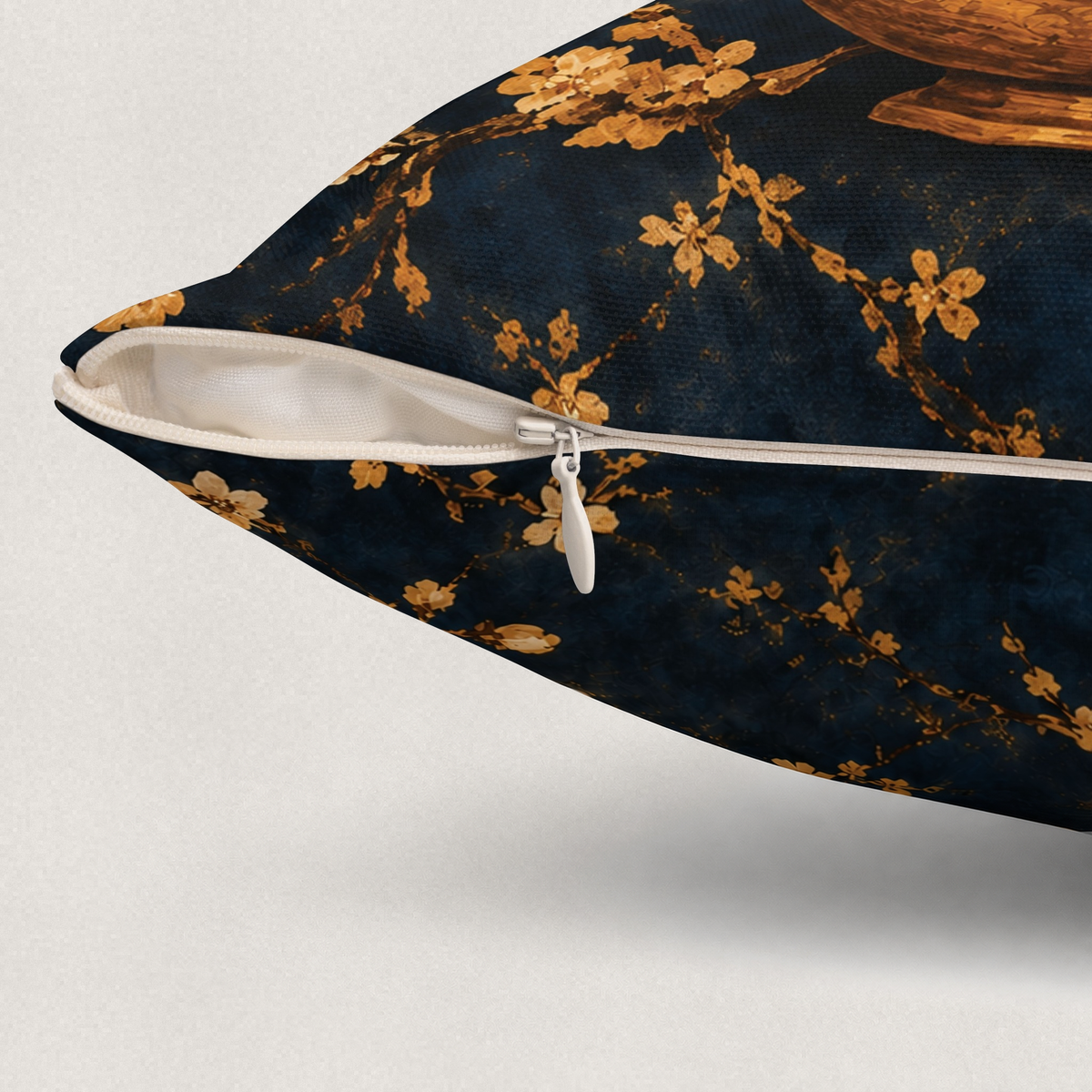 Oil Lamp Floral Throw Pillow