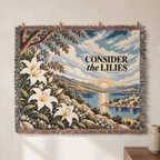 Consider the Lilies Woven Blanket — Landscape