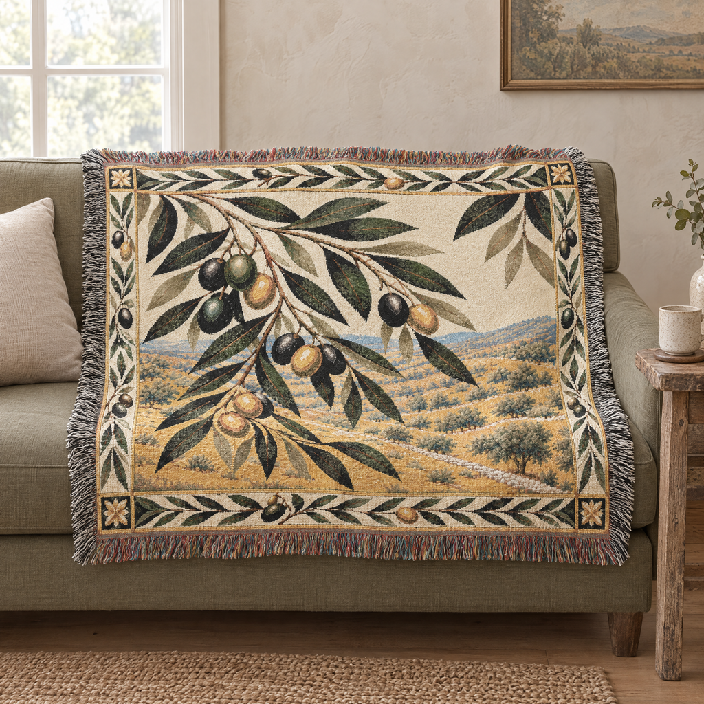 Olive Grove Woven Blanket Landscape