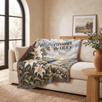 Consider the Lilies Woven Blanket — Portrait