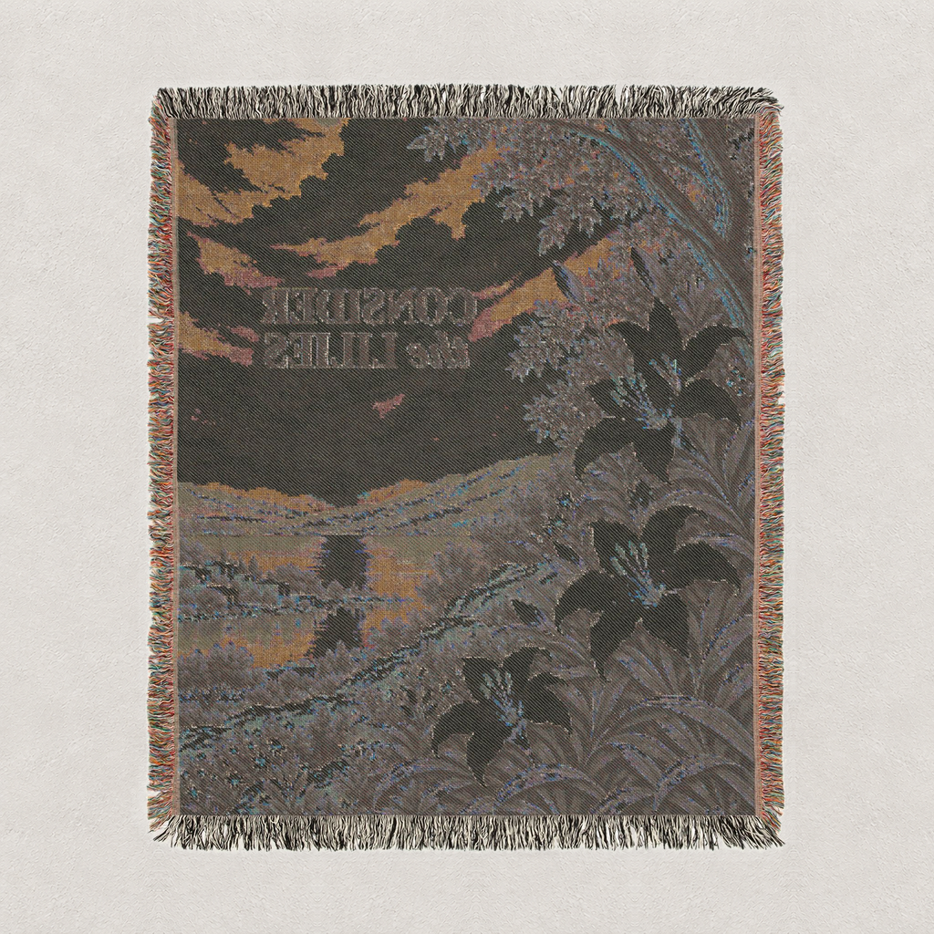 Consider the Lilies Woven Blanket — Portrait
